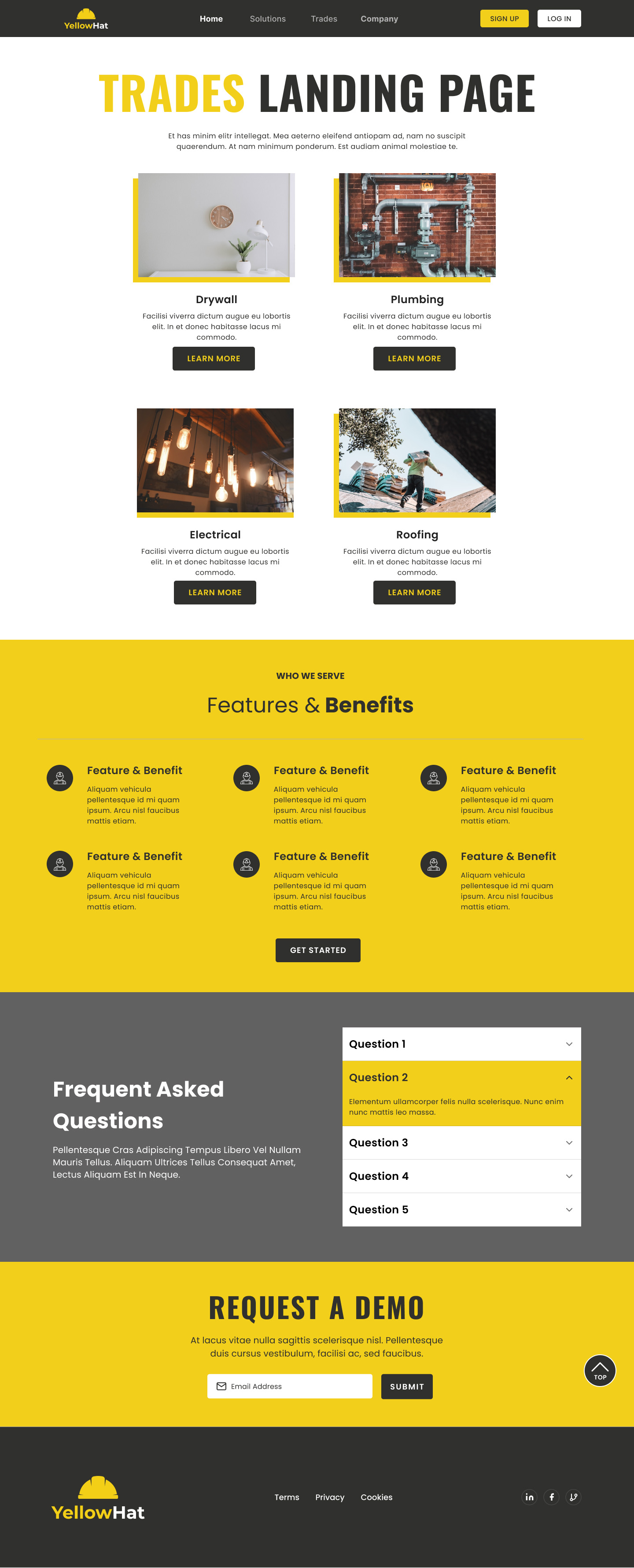 YellowHat Trades Landing